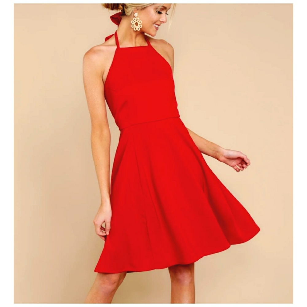 TCEC Halter Red Dress‎